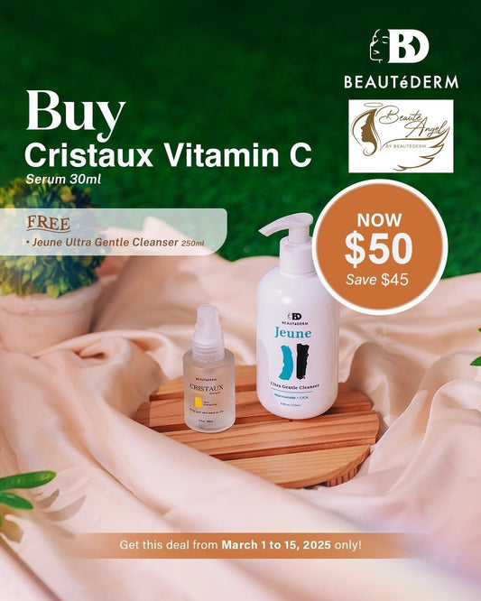 𝐑𝐄𝐀𝐃𝐘, 𝐒𝐄𝐓, 𝐌𝐀𝐑𝐂𝐇 promo for Cristaux Vitamin C Serum Skin Energizing Serum 30ML