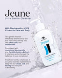 Jeune Total Face & Body Cleanser 250ml with Niaciamide & Cica