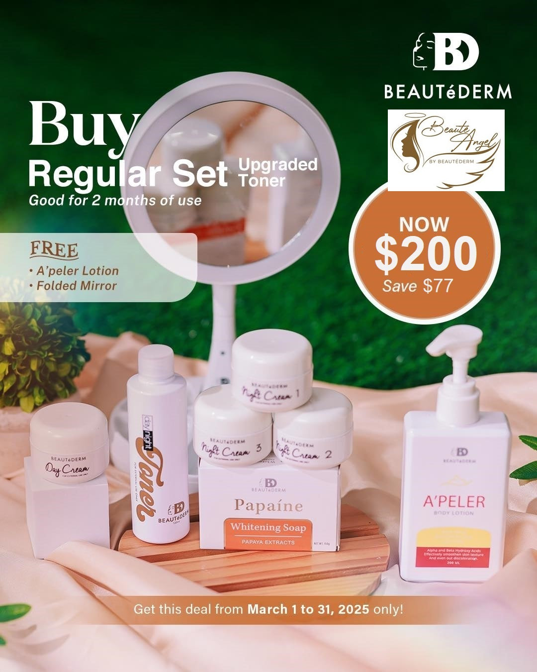 𝐑𝐄𝐀𝐃𝐘, 𝐒𝐄𝐓, 𝐌𝐀𝐑𝐂𝐇 promo for Beauté Set Regular Pack Upgraded Toner