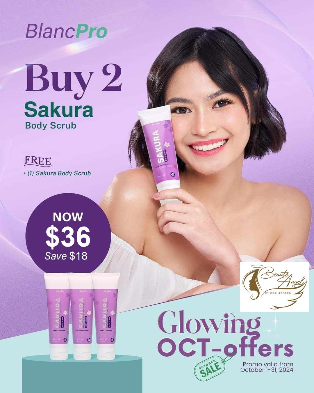 Glowing OCT-offers for BlancPRO Sakura Body Scrub 100ml