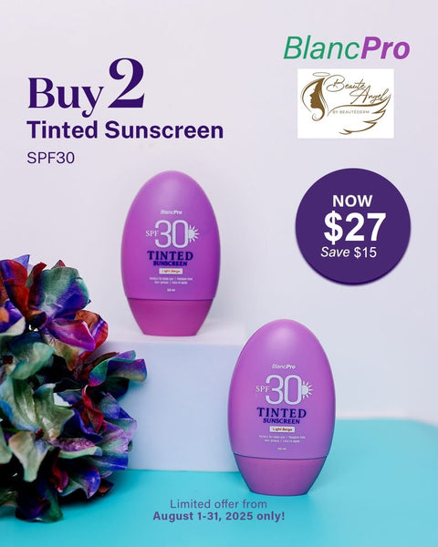August Fresh Finds Promo for BlancPro Tinted Sunscreen 50ml (light beige)