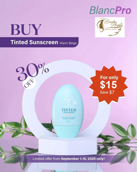 September Glow Specials for BlancPro Tinted Sunscreen 50ml (warm beige)