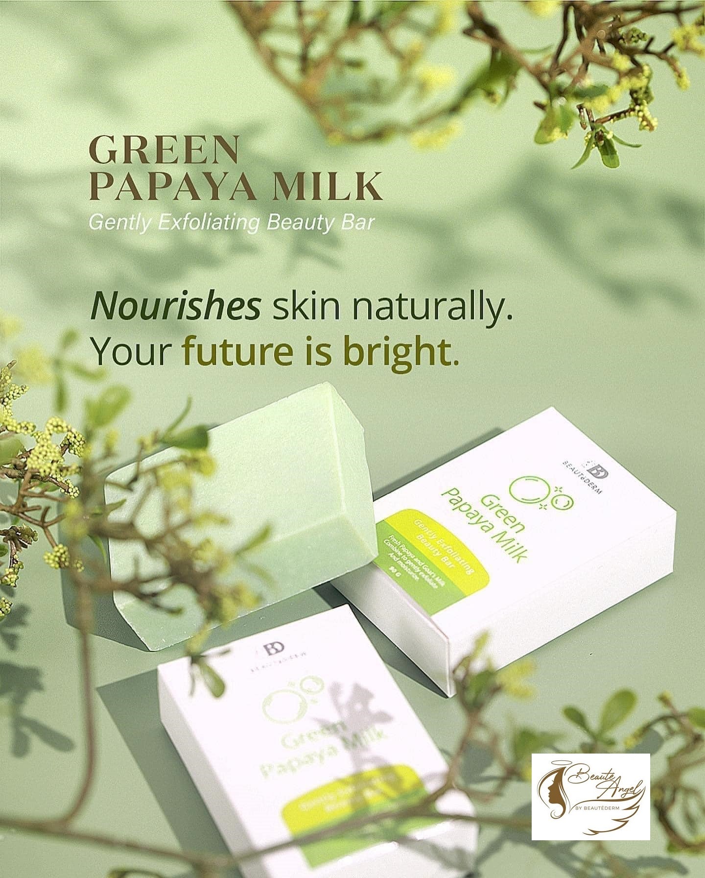 Green Papaya Milk Beauty Bar Soap 90g